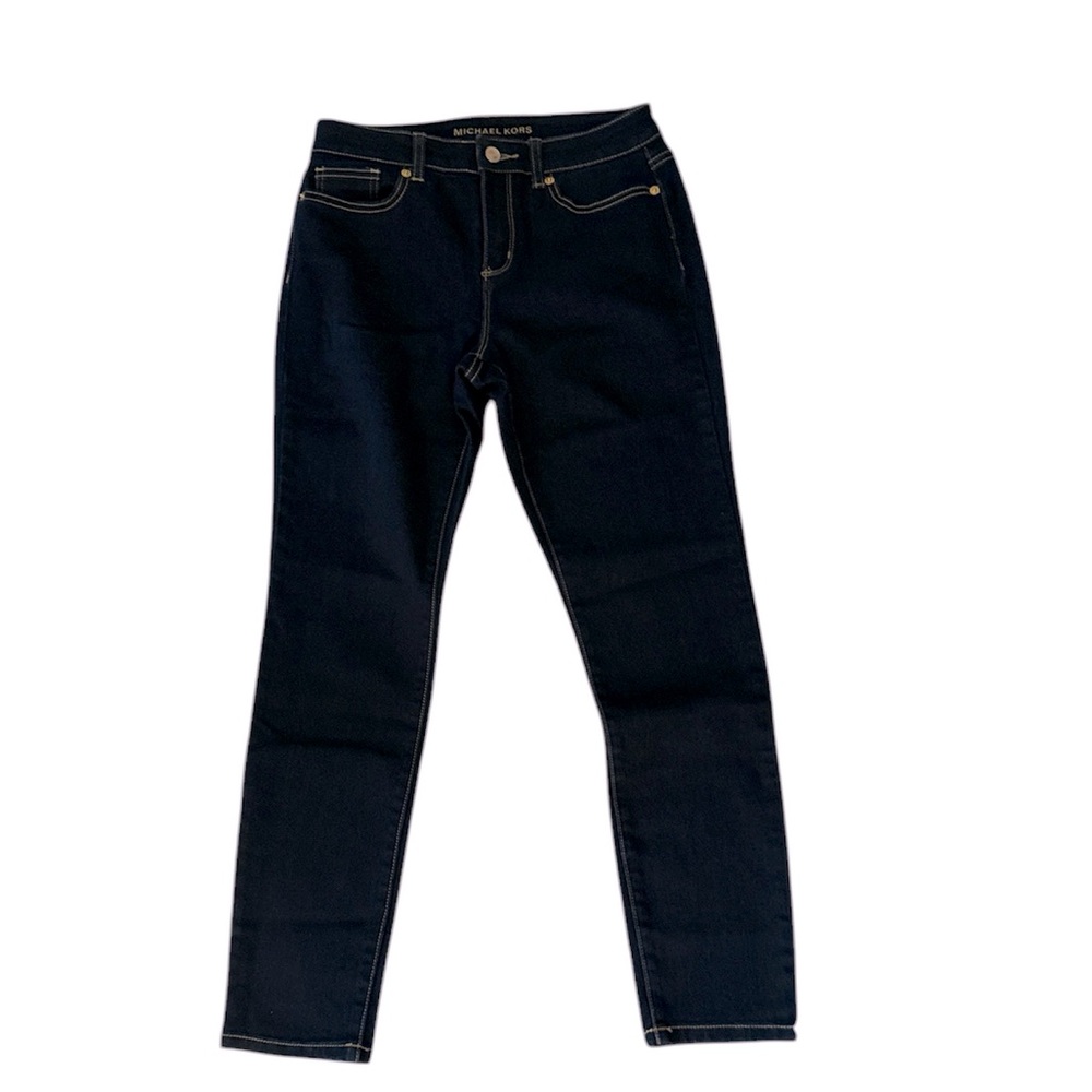 Michael Kors Women’s Selma skinny Stretch Jeans Dark Size 4P - Picture 4 of 14